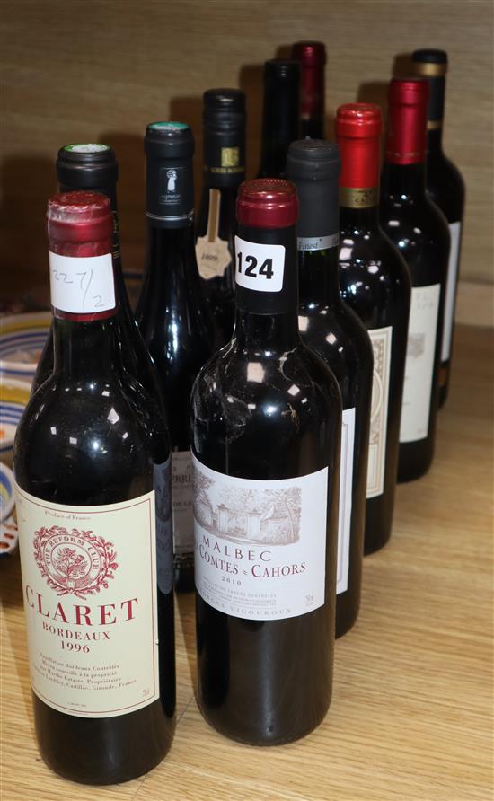 Eleven bottles of mixed French wines from 1996-2013